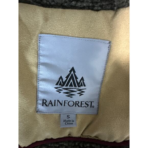 Rainforest Microsuede Men’s Puffer Warm Winter Jacket Inside Pocket Sherpa Small - Picture 8 of 11